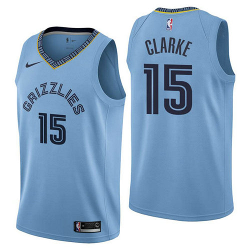 Camiseta Brandon Clarke 15 Memphis Grizzlies 2018-2019 azul Hombre