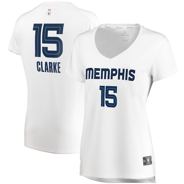 Camiseta Brandon Clarke 15 Memphis Grizzlies association edition Blanco Mujer