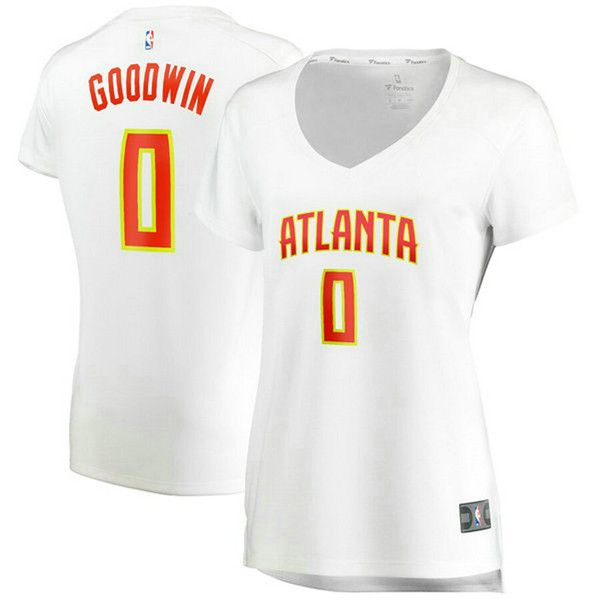 Camiseta Brandon Goodwin 0 Atlanta Hawks association edition Blanco Mujer