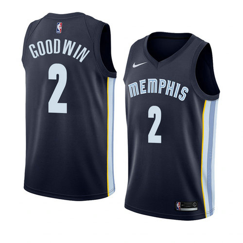 Camiseta Brandon Goodwin 2 Memphis Grizzlies Icon 2018 Azul Hombre