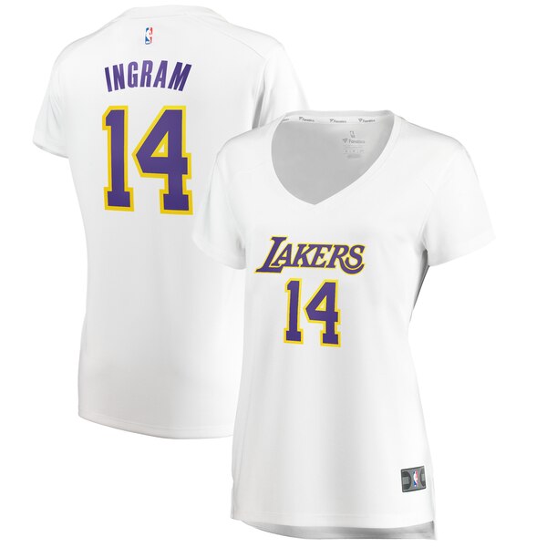 Camiseta Brandon Ingram 14 Los Angeles Lakers association edition Blanco Mujer