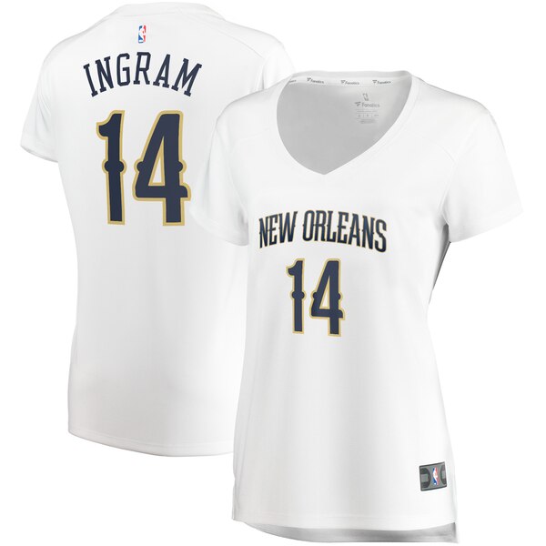 Camiseta Brandon Ingram 14 New Orleans Pelicans association edition Blanco Mujer
