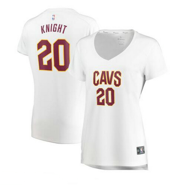 Camiseta Brandon Knight 20 Cleveland Cavaliers association edition Blanco Mujer