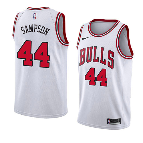 Camiseta Brandon Sampson 44 Chicago Bulls Association 2018 Blanco Hombre