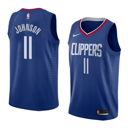 Camiseta Brice Johnson 11 Los Angeles Clippers Icon 2018 Azul Hombre