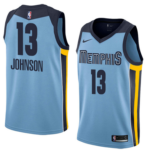 Camiseta Brice Johnson 13 Memphis Grizzlies Statement 2018 Azul Hombre