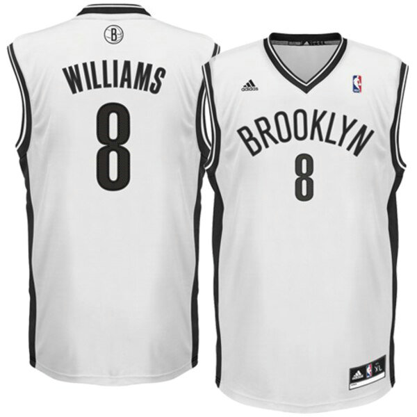 Camiseta Deron Williams 8 Brooklyn Nets 2019 Blanco Hombre