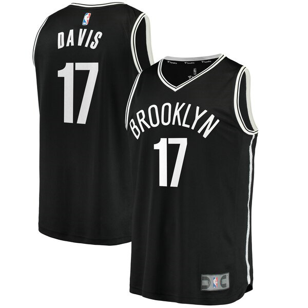 Camiseta Ed Davis 17 Brooklyn Nets 2019 Negro Hombre