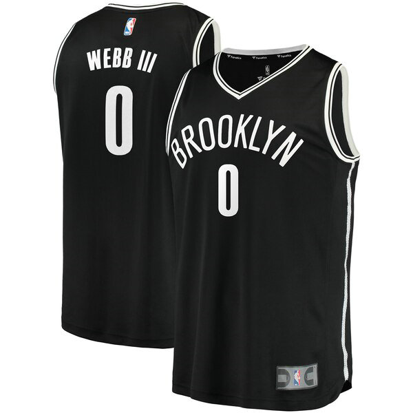 Camiseta James Webb III 0 Brooklyn Nets 2019 Negro Hombre