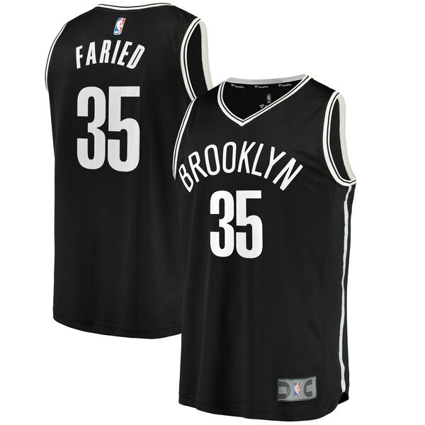 Camiseta Kenneth Faried 35 Brooklyn Nets 2019 Negro Hombre