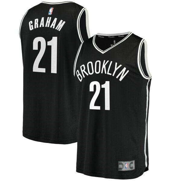 Camiseta Treveon Graham 21 Brooklyn Nets 2019 Negro Hombre