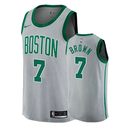 Camiseta Brown 7 Boston Celtics Ciudad 2017-18 Gris Hombre