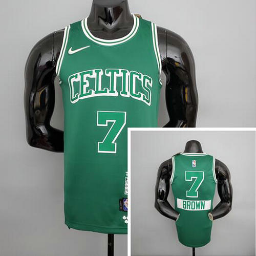 Camiseta Brown 7 Boston Celtics Temporada 2022 Verde Hombre