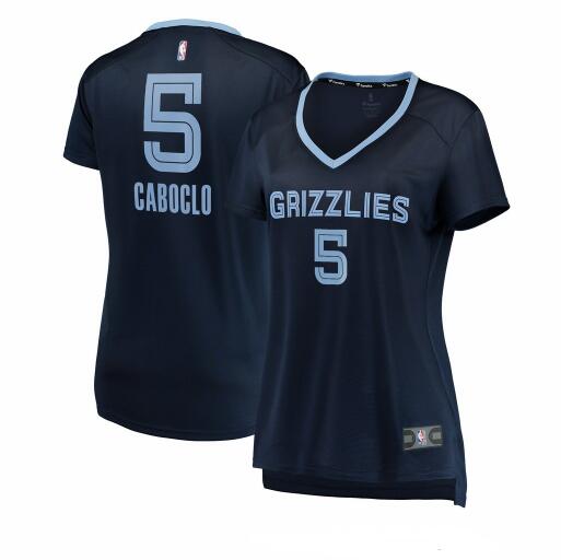 Camiseta Bruno Caboclo 5 Memphis Grizzlies icon edition Armada Mujer