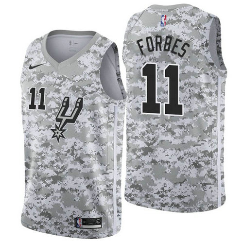 Camiseta Bryn Forbes 11 San Antonio Spurs earned 2019 gris Hombre