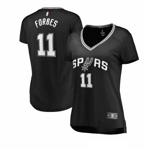 Camiseta Bryn Forbes 11 San Antonio Spurs icon edition Negro Mujer