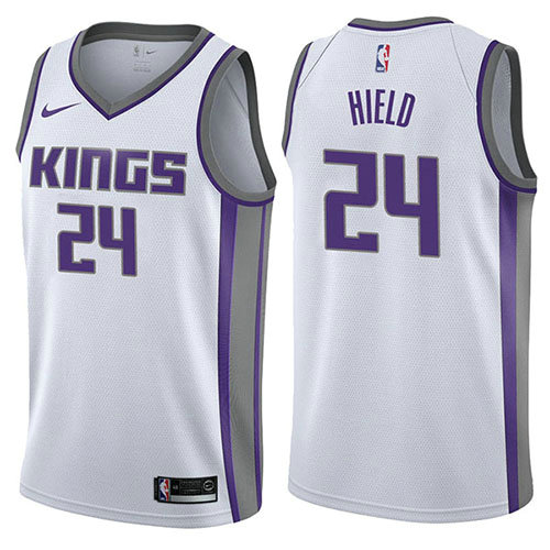 Camiseta Buddy Hield 24 Sacramento Kings Association 2017-18 Blanco Hombre