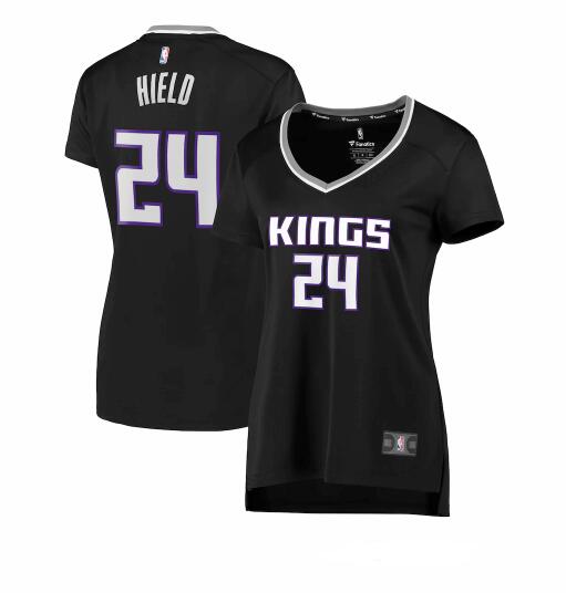 Camiseta Buddy Hield 24 Sacramento Kings statement edition Negro Mujer
