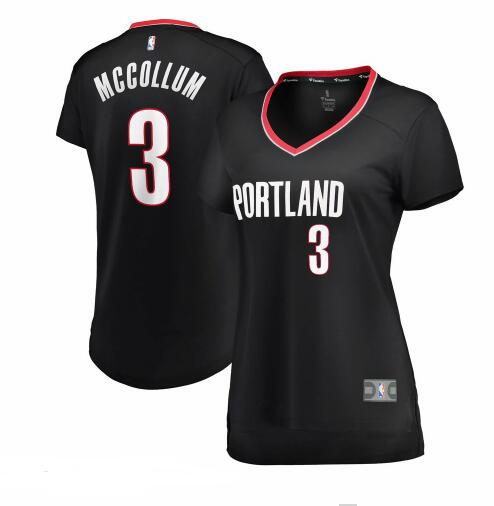 Camiseta C.J. McCollum 3 Portland Trail Blazers icon edition Negro Mujer