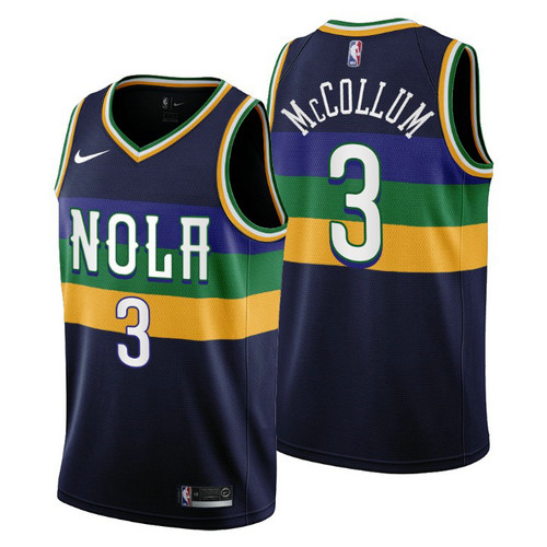 Camiseta C.J. Mccollum 3 New Orleans Pelicans 2022-2023 City Edition Armada Hombre