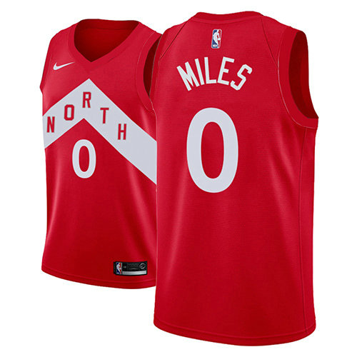 Camiseta C.J. Miles 0 Toronto Raptors Earned 2018-19 Rojo Hombre