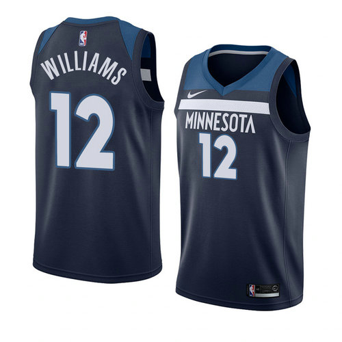 Camiseta C.J. Williams 12 Minnesota Timberwolves Icon 2018 Azul Hombre