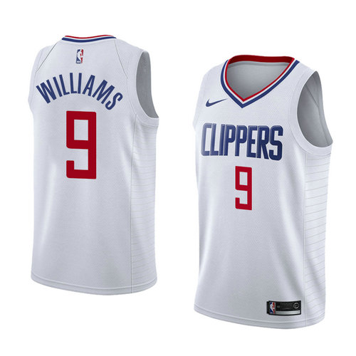 Camiseta C.j. Williams 9 Los Angeles Clippers Association 2018 Blanco Hombre