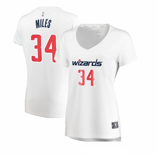 Camiseta CJ Miles 34 Washington Wizards association edition Blanco Mujer