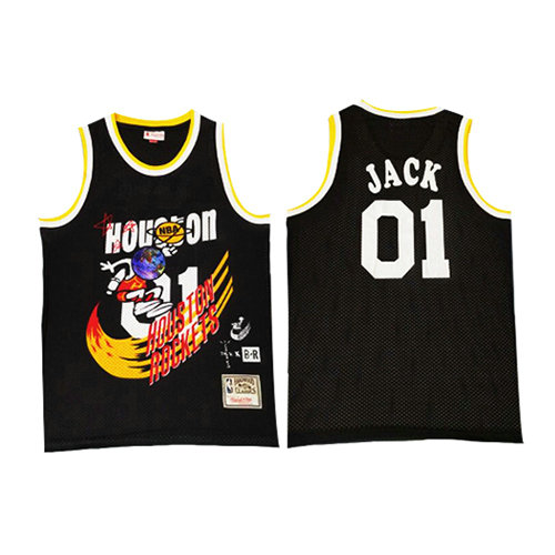 Camiseta Cactus Jack 1 Houston Rockets x Cactus Jack Negro Hombre
