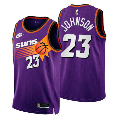 Camiseta Cameron Johnson 23 Phoenix Suns 2022-2023 Classic Edition púrpura Hombre