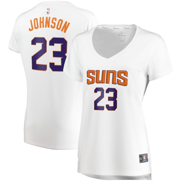 Camiseta Cameron Johnson 23 Phoenix Suns association edition Blanco Mujer