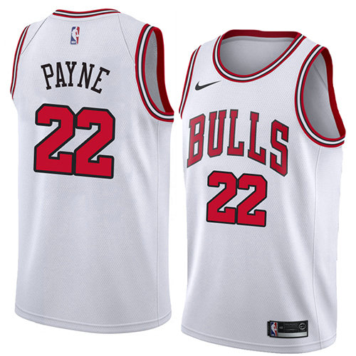 Camiseta Cameron Payne 22 Chicago Bulls Association 2018 Blanco Hombre