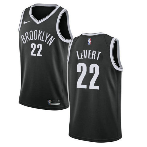 Camiseta Caris LeVert 22 Brooklyn Nets 2017-2018 negro Hombre