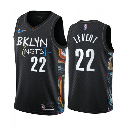 Camiseta Caris LeVert 22 Brooklyn Nets 2020-21 City Edition Negro Hombre