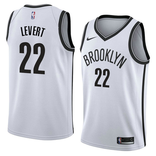 Camiseta Caris Levert 22 Brooklyn Nets Association 2017-18 Blanco Hombre
