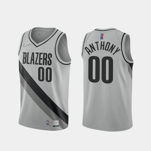 Camiseta Carmelo Anthony 0 Portland Trail Blazers 2020-21 Earned Edition gris Hombre