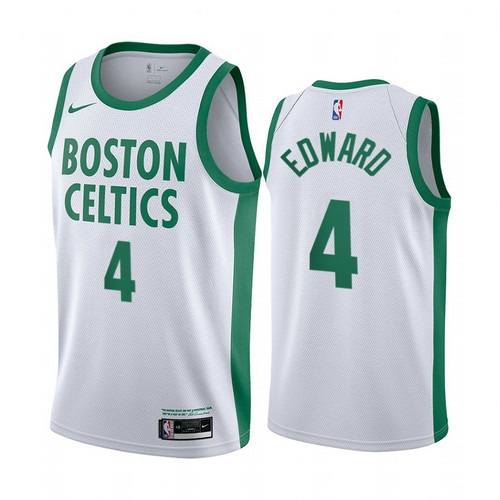 Camiseta Carsen Edward 4 Boston Celtics 2020-21 City Edition Blanco Hombre