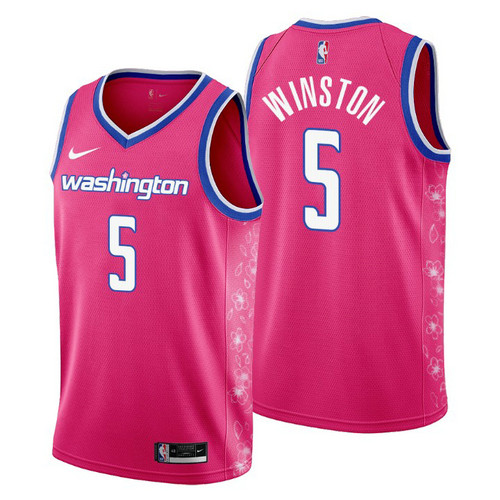 Camiseta Cassius Winston 5 Washington Wizards 2022-2023 City Edition rosa Hombre