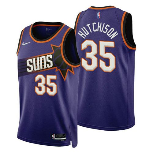 Camiseta Chandler Hutchison 35 Phoenix Suns 2022-2023 Icon Edition púrpura Hombre