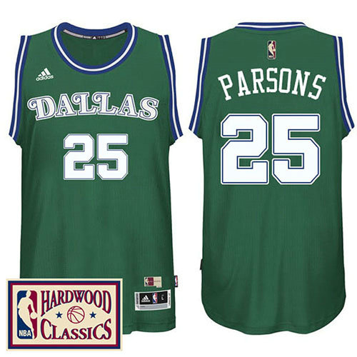 Camiseta Chandler Parsons 25 Dallas Mavericks Retro Verde Hombre