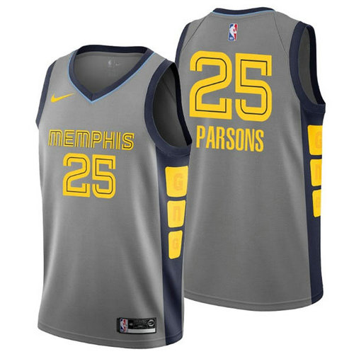 Camiseta Chandler Parsons 25 Memphis Grizzlies ciudad 2019 gris Hombre