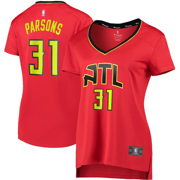 Camiseta Chandler Parsons 31 Atlanta Hawks statement edition Rojo Mujer