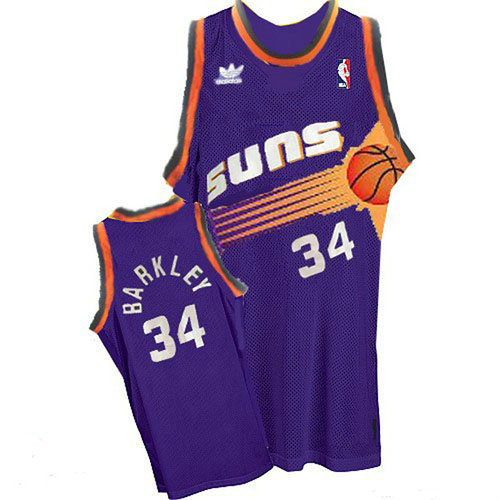Camiseta Charles Barkley 34 Phoenix Suns Retro Púrpura Hombre
