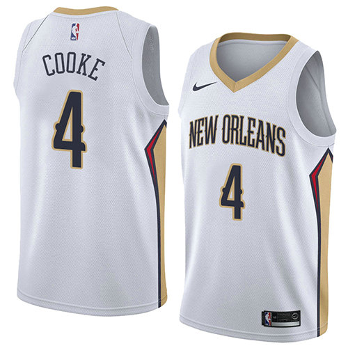 Camiseta Charles Cooke 4 New Orleans Pelicans Association 2018 Blanco Hombre
