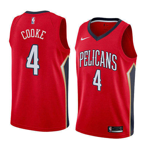 Camiseta Charles Cooke 4 New Orleans Pelicans Statement 2018 Rojo Hombre