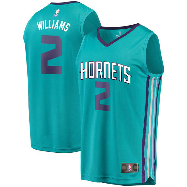 Camiseta Marvin Williams 2 Charlotte Hornets 2019 Azul Hombre