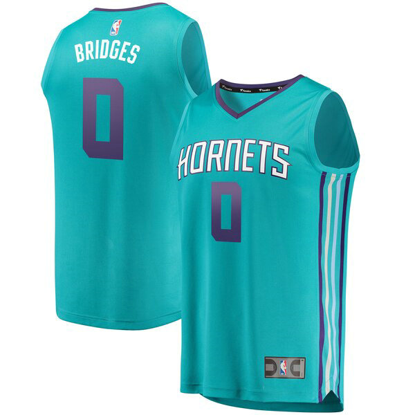 Camiseta Miles Bridges 0 Charlotte Hornets 2019 Azul Hombre
