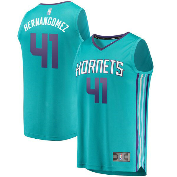 Camiseta Willy Hernangomez 41 Charlotte Hornets 2019 Azul Hombre