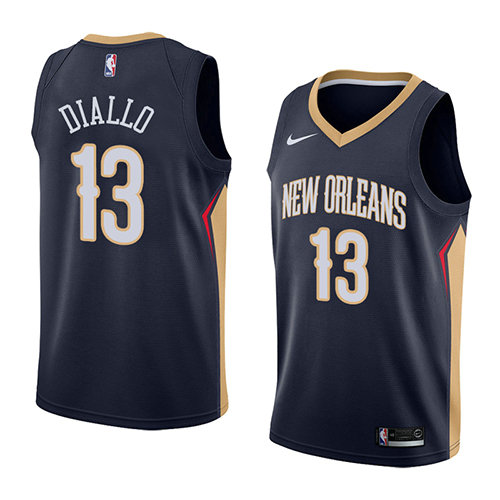 Camiseta Cheick Diallo 13 New Orleans Pelicans Icon 2018 Azul Hombre