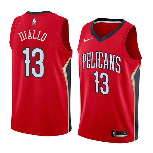 Camiseta Cheick Diallo 13 New Orleans Pelicans Statement 2018 Rojo Hombre